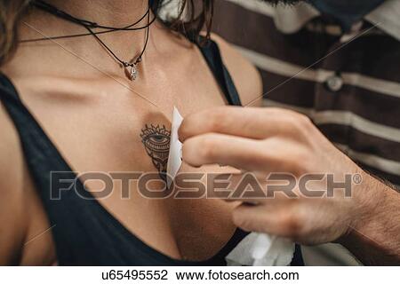 Stock Image - Temporary tattoo. Fotosearch