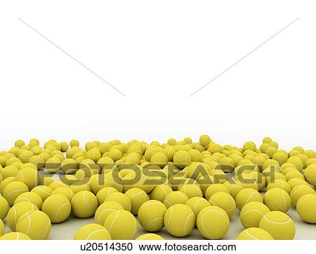 Stock Image - Tennis balls, illustration. Fotosearch