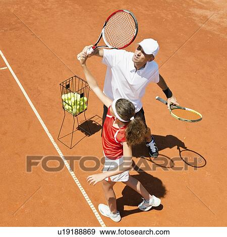 Tennis lesson View Large Photo Image Stock Photo - Tennis lesson. Fotosearch
