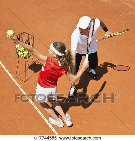 Stock Photography - Tennis lesson. Fotosearch