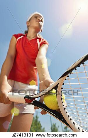 Stock Image - Tennis serve. Fotosearch