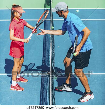 Stock Image - Tennis training. Fotosearch