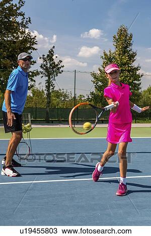 Tennis training View Large Photo Image Stock Image - Tennis training. Fotosearch