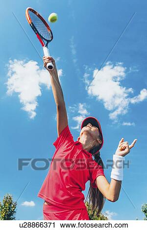 Stock Image - Tennis training. Fotosearch
