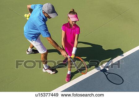 Stock Photo - Tennis training. Fotosearch