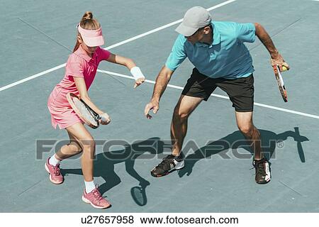 Stock Photo - Tennis training. Fotosearch