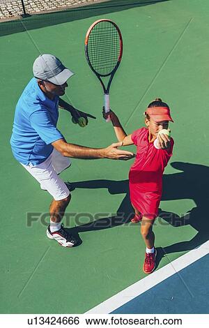 Stock Photograph - Tennis training. Fotosearch
