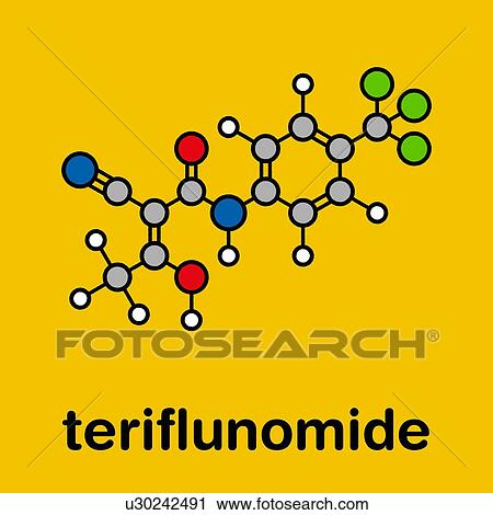 Teriflunomide multiple sclerosis drug, molecular model View Large Photo Image Stock Image - Teriflunomide multiple sclerosis drug, molecular model. Fotosearch