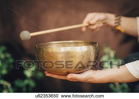 Stock Image - Tibetan singing bowl. Fotosearch