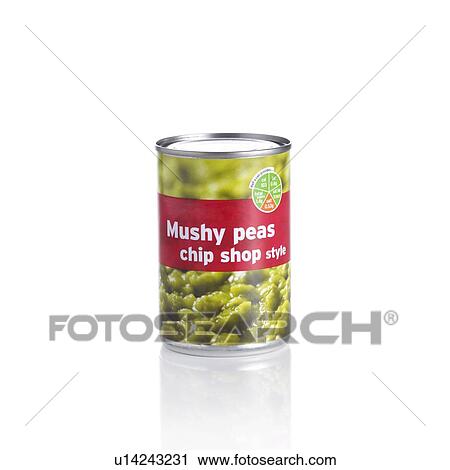 Stock Image - Tin of mushy peas.. Fotosearch