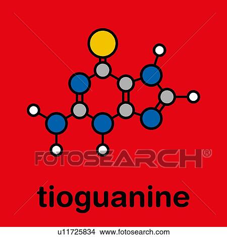 Tioguanine leukemia and ulcerative colitis drug molecule View Large Photo Image Picture - Tioguanine leukemia and ulcerative colitis drug molecule. Fotosearch