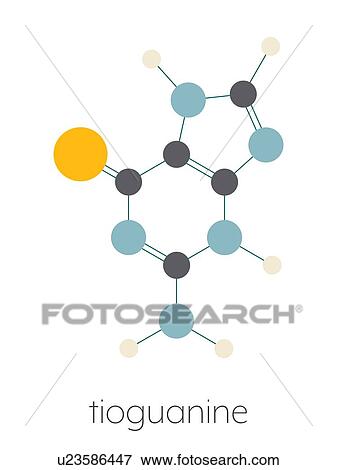Tioguanine leukemia and ulcerative colitis drug molecule View Large Photo Image Stock Photo - Tioguanine leukemia and ulcerative colitis drug molecule. Fotosearch