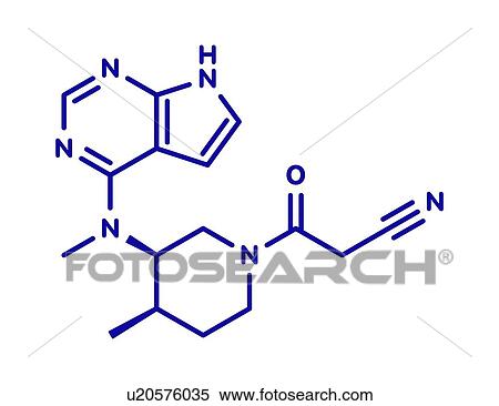 Stock Photography - Tofacitinib rheumatoid arthritis drug, molecular model. Fotosearch