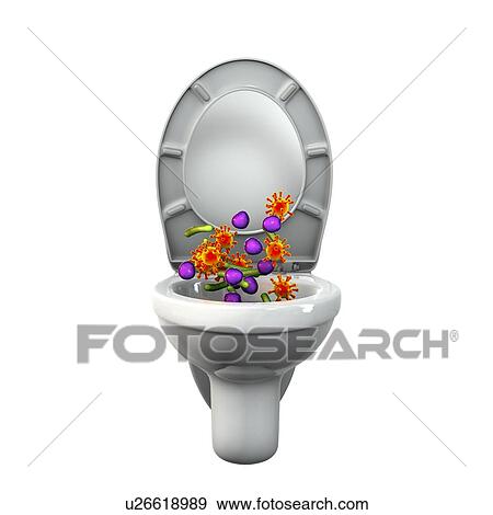Toilet microbes, conceptual illustration View Large Photo Image Stock Photo - Toilet microbes, conceptual illustration. Fotosearch