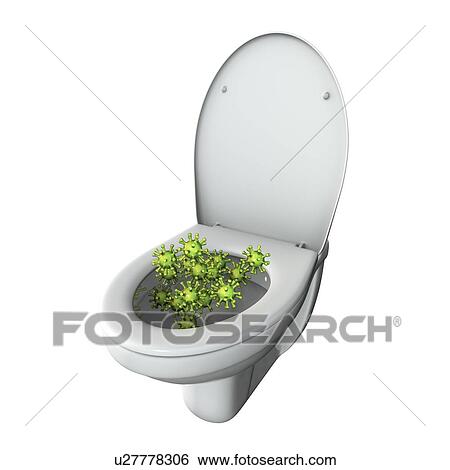 Stock Photograph - Toilet microbes, conceptual illustration. Fotosearch