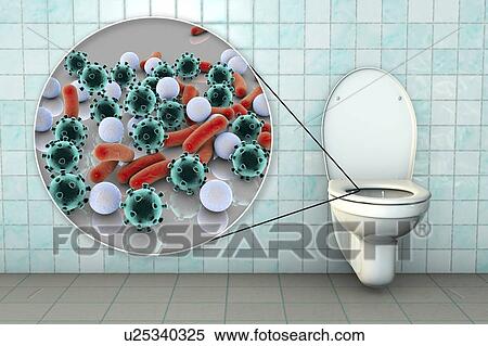 Toilet microbes, conceptual illustration View Large Photo Image Stock Photography - Toilet microbes, conceptual illustration. Fotosearch