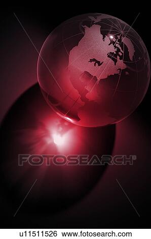 Stock Photograph - Transparent Earth globe, illustration. Fotosearch