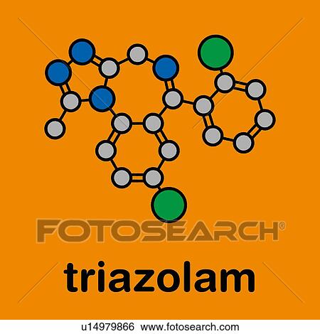 Triazolam insomnia drug, molecular model View Large Photo Image Stock Photograph - Triazolam insomnia drug, molecular model. Fotosearch