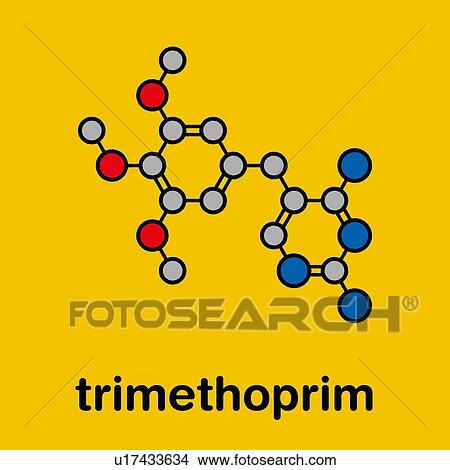 Trimethoprim antibiotic drug, molecular model View Large Photo Image Picture - Trimethoprim antibiotic drug, molecular model. Fotosearch