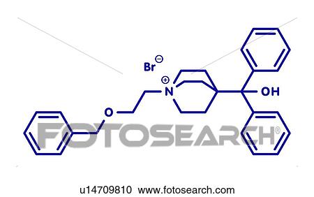 Stock Image - Umeclidinium bromide COPD drug, molecular model. Fotosearch