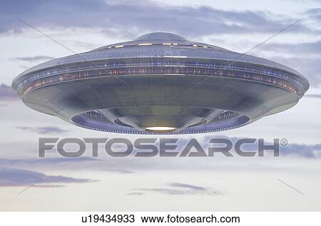 Stock Image - Unidentified flying object, computer illustration.. Fotosearch