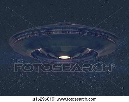 Stock Photo - Unidentified flying object, computer illustration.. Fotosearch