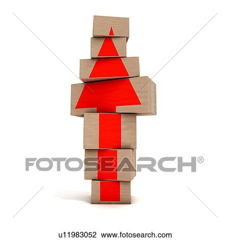 Stock Image - Upwards arrow, illustration. Fotosearch