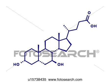 Stock Photography - Ursodiol gallstone drug, molecular model. Fotosearch