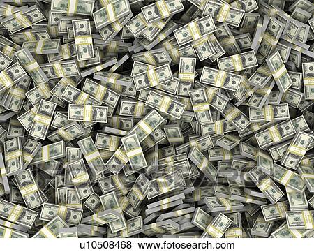Stock Photo - US dollar bills, illustration. Fotosearch
