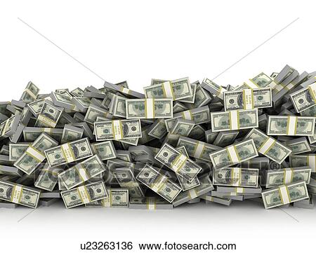 Stock Photograph - US dollar bills, illustration. Fotosearch