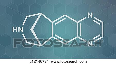 Varenicline smoking cessation drug, molecular model View Large Photo Image Picture - Varenicline smoking cessation drug, molecular model. Fotosearch