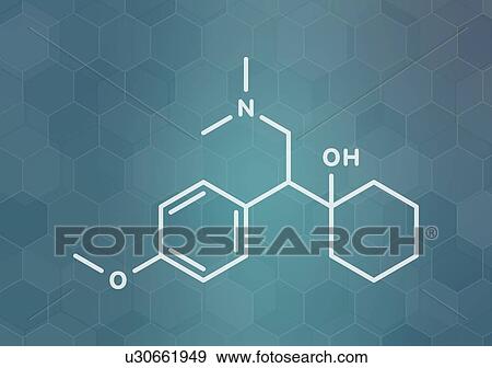 Stock Photo - Venlafaxine antidepressant drug, molecular model. Fotosearch