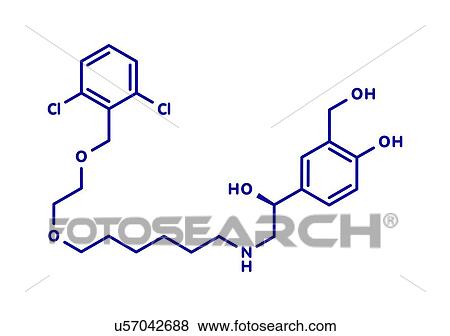 Stock Photo - Vilanterol COPD drug, molecular model. Fotosearch