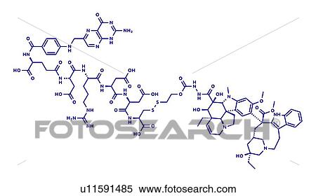 Stock Photography - Vintafolide cancer drug, molecular model. Fotosearch