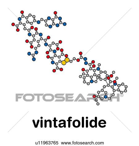 Stock Photography - Vintafolide cancer drug, molecular model. Fotosearch