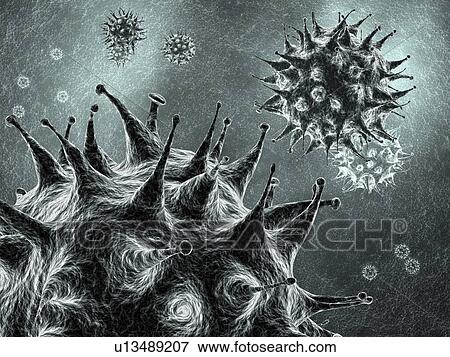 Virus particles, illustration View Large Photo Image Stock Photo - Virus particles, illustration. Fotosearch