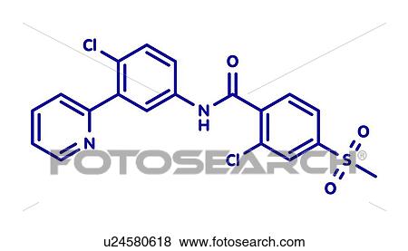 Stock Photo - Vismodegib cancer drug, molecular model. Fotosearch