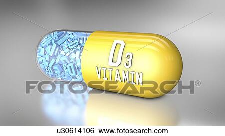 Vitamin D3 capsule, illustration View Large Photo Image Stock Photograph - Vitamin D3 capsule, illustration. Fotosearch