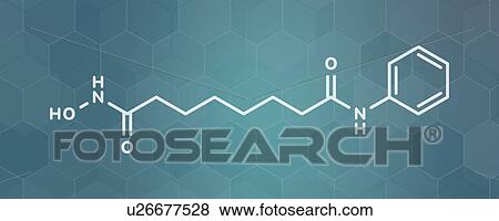 Vorinostat cutaneous T cell lymphoma drug, molecular model View Large Photo Image Stock Photo - Vorinostat cutaneous T cell lymphoma drug, molecular model. Fotosearch
