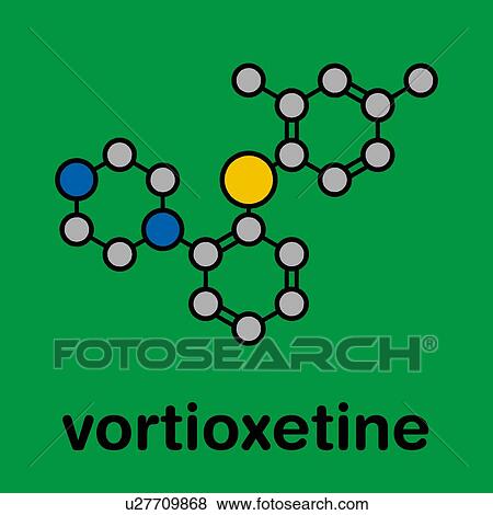 Vortioxetine antidepressant drug, molecular model View Large Photo Image Stock Photo - Vortioxetine antidepressant drug, molecular model. Fotosearch