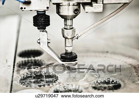 Waterjet cutting machine View Large Photo Image Stock Photo - Waterjet cutting machine. Fotosearch