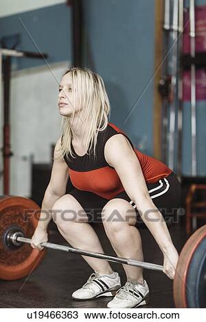 Stock Image - Weightlifting. Fotosearch