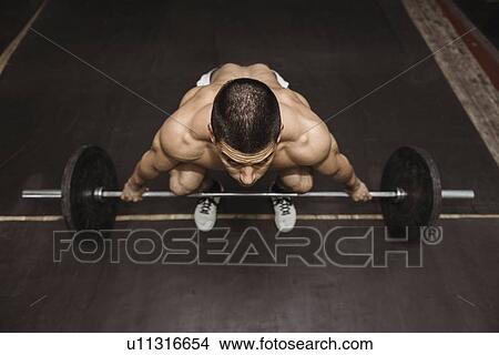 Picture - Weightlifting training. Fotosearch