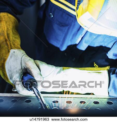 Stock Image - Welder at work. Fotosearch