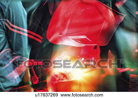 Stock Photo - Welder at work. Fotosearch