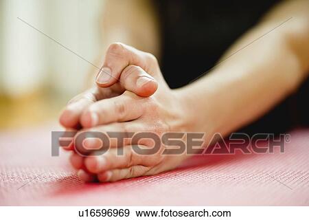 Stock Photo - Woman doing yoga. Fotosearch
