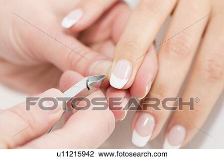 Woman having manicure View Large Photo Image Stock Image - Woman having manicure. Fotosearch