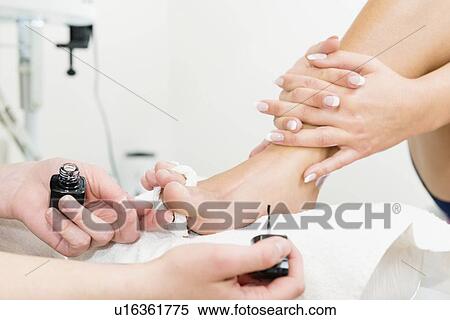 Woman having pedicure View Large Photo Image Stock Photography - Woman having pedicure. Fotosearch