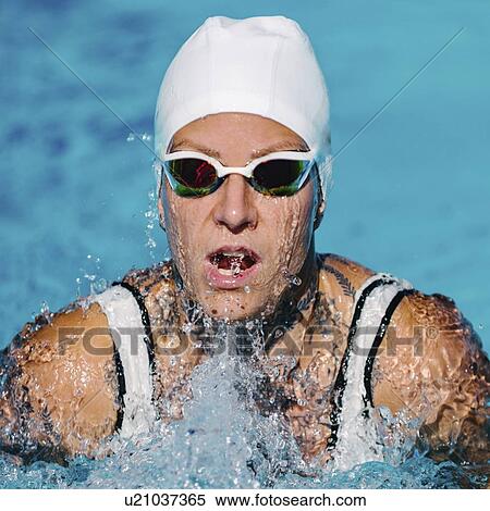 Woman swimming breaststroke View Large Photo Image Stock Photography - Woman swimming breaststroke. Fotosearch