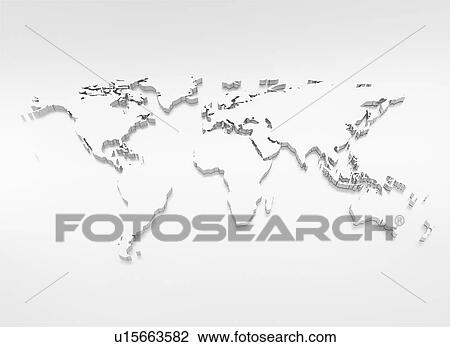 World map, illustration View Large Photo Image Stock Image - World map, illustration. Fotosearch